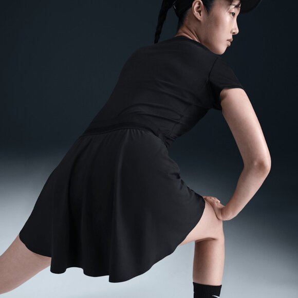 Women's Nike Court Ace Advantage Dri-FIT Tennis Skirt Black White - Picture 3 of 15